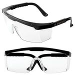 Adjustable Frame Safety Glasses - Black