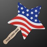 Buy Custom printed American Flag Star Hand Fan (Non-Light Up)