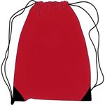 Custom Printed Drawstring Bag Polyester - Red