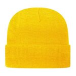 Embroidered In Stock Knit Cap With Cuff - Arctic Yellow