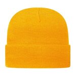 Embroidered In Stock Knit Cap With Cuff - Athletic Gold