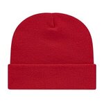 Embroidered In Stock Knit Cap With Cuff - Cardinal