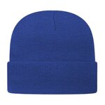Embroidered In Stock Knit Cap With Cuff - Sesame Blue