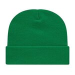 Embroidered In Stock Knit Cap With Cuff - True Kelly Green