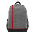 Northwest - 600D Polyester Canvas Backpack - Gray-red-black
