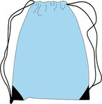 Polyester Drawstring Bag - Carolina Blue