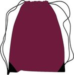 Polyester Drawstring Bag - Maroon