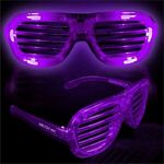 Buy Custom Printed Purple Light-Up LED Slotted Glasses