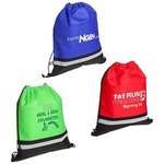 Buy Promotional Imprinted Drawstring Bag Safety With Reflecti