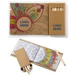 Stock Cover Adult Coloring Book & 6-Color Pencil Set - Natural