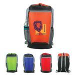 Tri-Color Drawstring Backpack -  