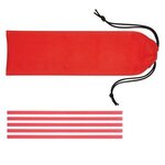 5-Pack On The Go Straws With Pouch - Red