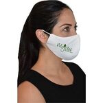Anti-Bacterial Woven Fabric 2 Layer Face Mask - White