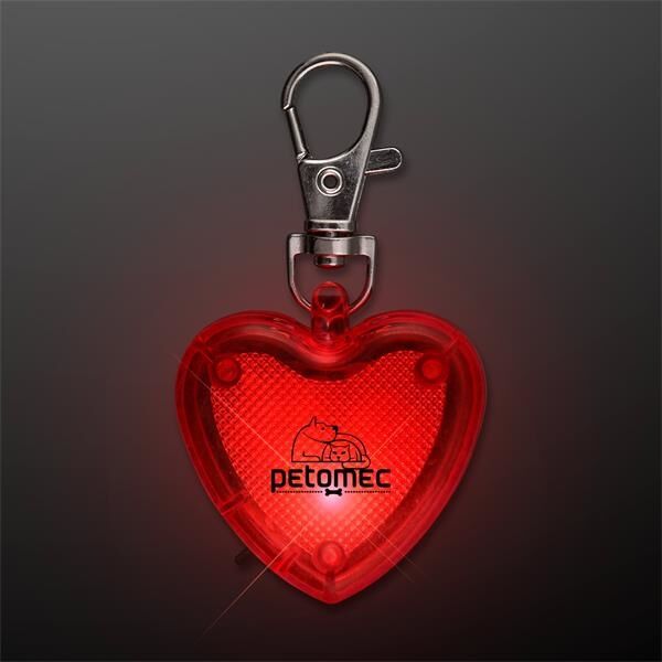 Main Product Image for Custom Printed Blinking Heart Dog Light and Keychain