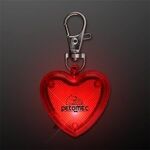 Blinking Heart Dog Light and Keychain - Red
