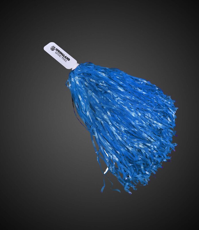 Main Product Image for Custom Printed Blue Plastic Pom Pom 16"