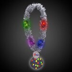 Buy Custom Printed LED Christmas Medallion Tinsel Necklace
