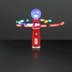 Custom Printed Orbiting LED toy wand with crystal ball -  
