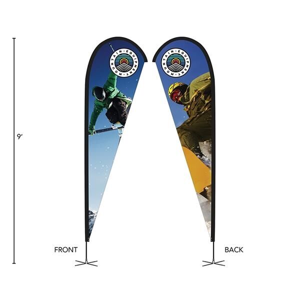 Main Product Image for Display Splash 9' Double-Sided Custom Teardrop Flag