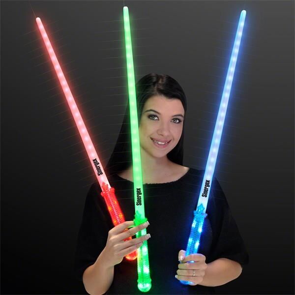 Main Product Image for Custom Printed Flashing Light Up Sabers Assorted