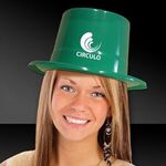 Green Plastic Top Hat - Green