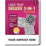 LARGE PRINT Deluxe 3-in-1 Puzzle Book -  