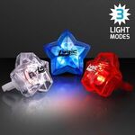 LED Assorted Red, White & Blue Star Bling Rings -  