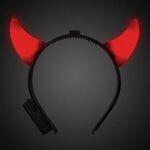Light Up Red Devil Horn Headboppers -  