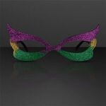 Mardi Gras Eyeglasses, Glitter Frames (Non-Light Up) -  