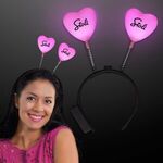 Buy Custom Printed Pink heart light-up head boppers