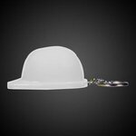 Plastic Construction Hat Bottle Opener Key Chain - White