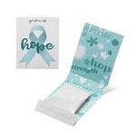 Teal Ribbon Garden of Hope Seed Matchbook - White