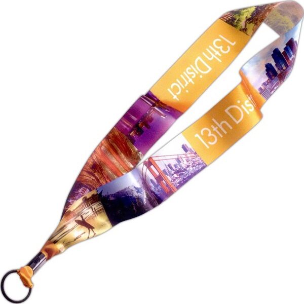 Main Product Image for Custom Printed 1 1/2" Dye-Sublimated Satin Ribbon Lanyard