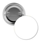 1  1/2" Full Color Pin Back Button - Silver