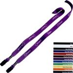 1/2" Cotton Double Bulldog Clip Lanyard -  