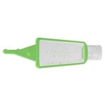 1 Oz. Hand Sanitizer In Silicone Holder - Clear with Lime