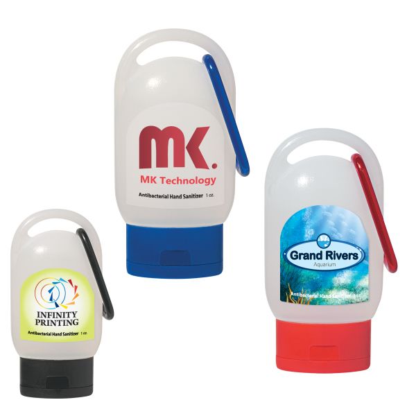 Main Product Image for Custom Printed 1 Oz. Hand Sanitizer With Carabiner