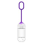 1 Oz. Hand Sanitizer With Silicone Loop - Clear with Purple