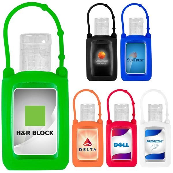 Main Product Image for 1 oz. Silicone Travel Sleeve Keychain Holder with Hand Sanitizer