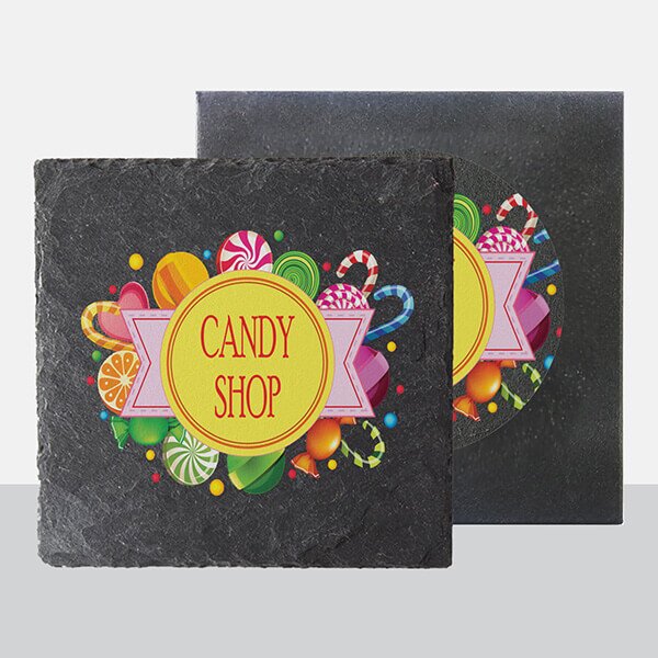 Main Product Image for Imprinted 1 Pack Square Slate Coaster