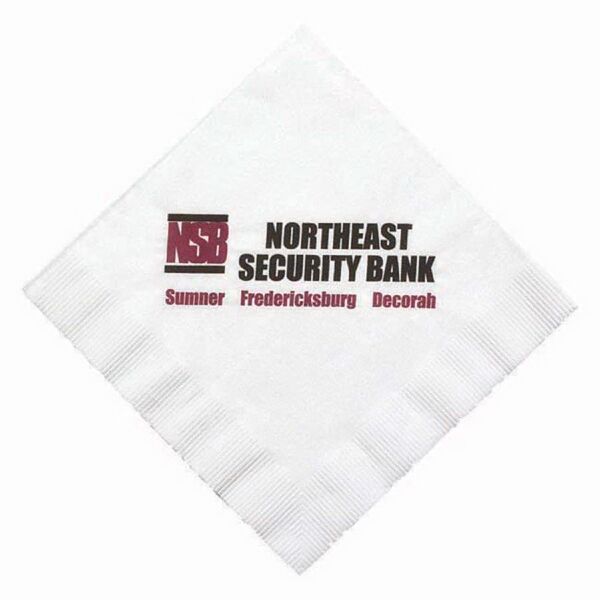 Main Product Image for 6.5"X6.5" White 1-Ply Coin Edge Embossed Luncheon Napkins