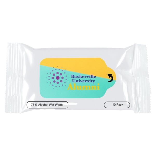 Main Product Image for 10 CT. Alcohol Antibacterial Wet Wipe Packet