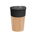 10 Oz. Ceramic Tumbler With Bamboo Base