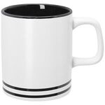 10 Oz. Lacrosse Ceramic Mug - White with Black
