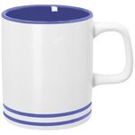 10 Oz. Lacrosse Ceramic Mug - White with Ocean