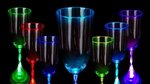 10 oz. Light Up MultiColor Glow LED Wine Glass - Clear