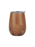 10 oz. Stainless Steel Lined Vacuum Wood Toned Wine Tumbler