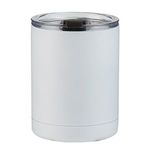 10 oz. Stainless Steel Low Ball - White