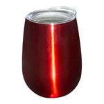 10 oz. Stemless Vacuum Wine Tumbler w/ Lid - Red
