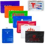 10 Piece Economy First Aid Kit in Colorful Vinyl Pouch - Trans Black